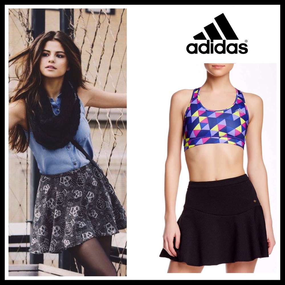 ADIDAS BLACK STUDIO GYM MINI ACTIVE SKIRT A2C - Picture 1 of 8